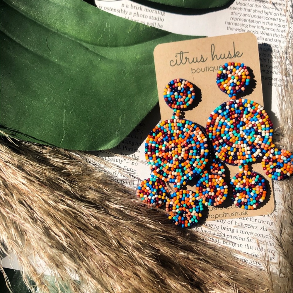 Beaded Chandelier Earrings